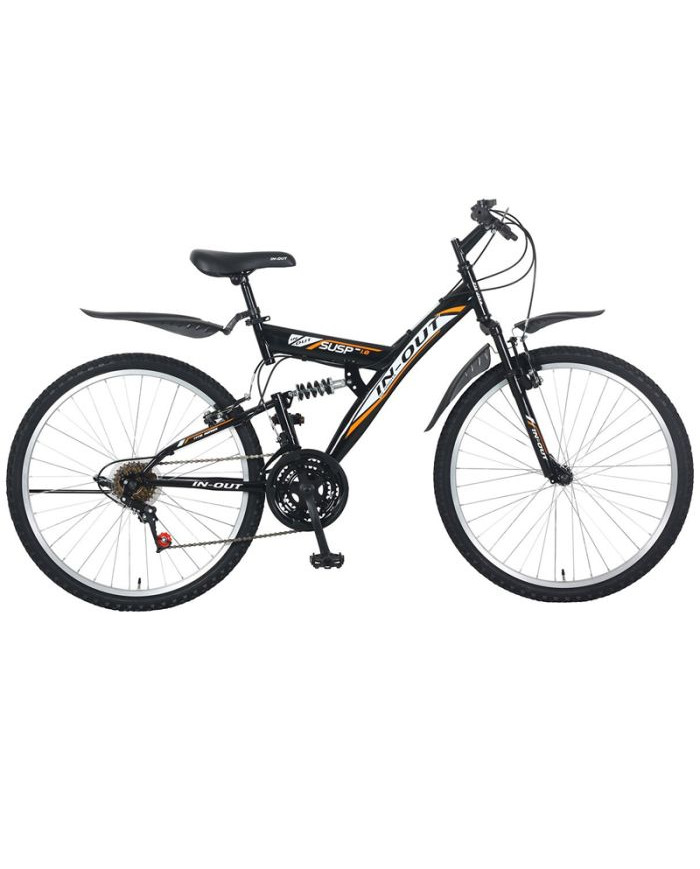 VÉLO VTT IN-OUT SUSP 26'' - NOIR